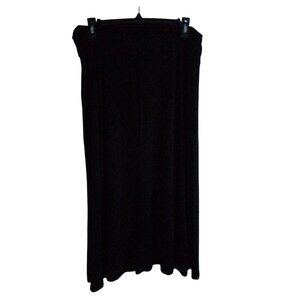 BLACK BOBEAU ANKLE LENGTH SKIRT SIZE LARGE ELASTIC WAISTBAND